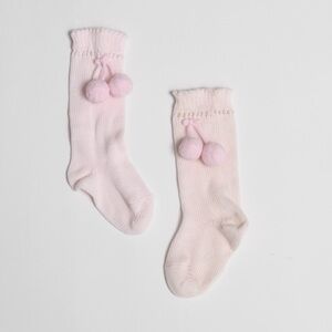 Condor pink pom pom open work socks